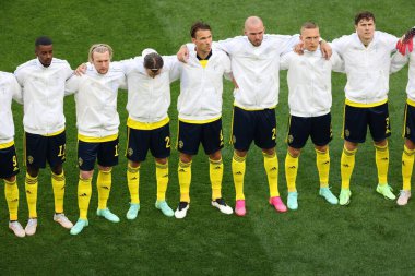 Saint Petersburg, Rusya - 18 Haziran 2021: Futbol. 2020 Avrupa Futbol Şampiyonası. İkinci raunt, E Grubu İsveç ve Slovakya. Milli Takım oyuncusu Markus Berg