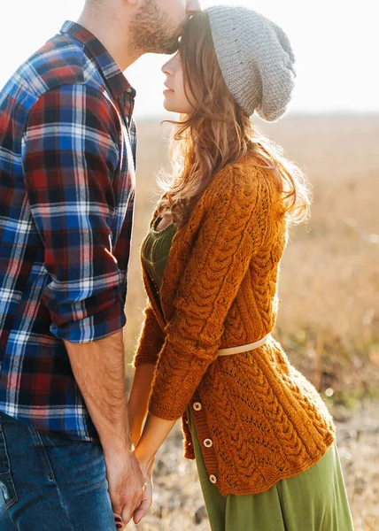 Beautiful Young Couple Spending Time Together Outdoors — Stock Photo, Image