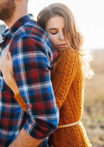 Beautiful Young Couple Spending Time Together Outdoors — Stock Photo, Image