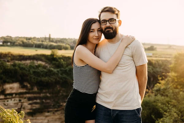 Mooi Jong Paar Van Jonge Man Vrouw Besteden Tijd Samen — Stockfoto