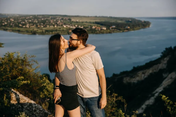 Mooi Jong Paar Van Jonge Man Vrouw Besteden Tijd Samen — Stockfoto