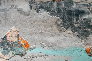 Çürük beton duvar dokusu, yakın plan..