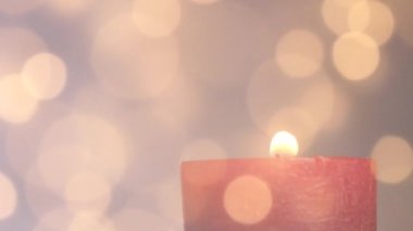 Kırmızı Mum ve Bokeh