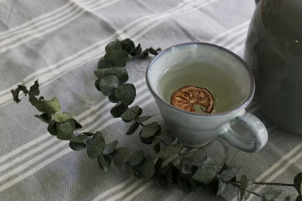 Английский Чай Сушеным Лимоном — стоковое фото