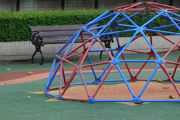 Aire Jeux Colorée Pour Les Enfants Dans Parc Coin Enfants — Photo