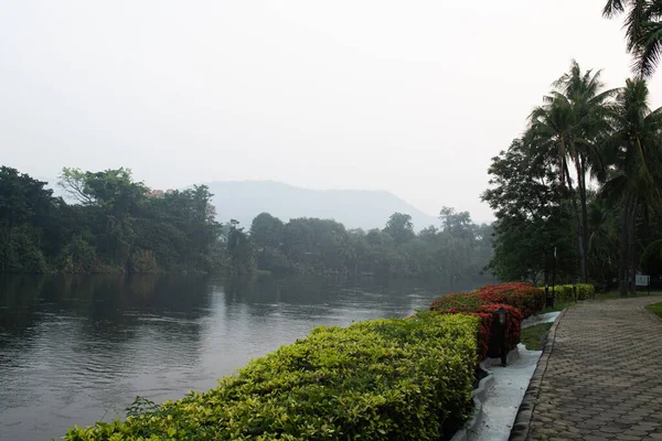 早上的河景 — 图库照片