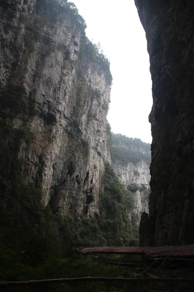 Wulong Karst Tres Puentes Naturales Montaña Hadas Cueva Del Horno —  Fotos de Stock