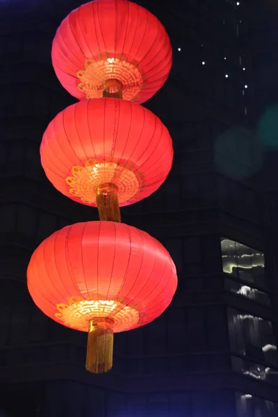 Feche Lanterna Vermelha Chinesa — Fotografia de Stock