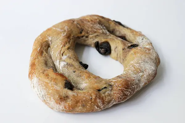 Pan Fougasse Oliva Fougasse Equivalente Francés Del Pan Focaccia Italiano —  Fotos de Stock