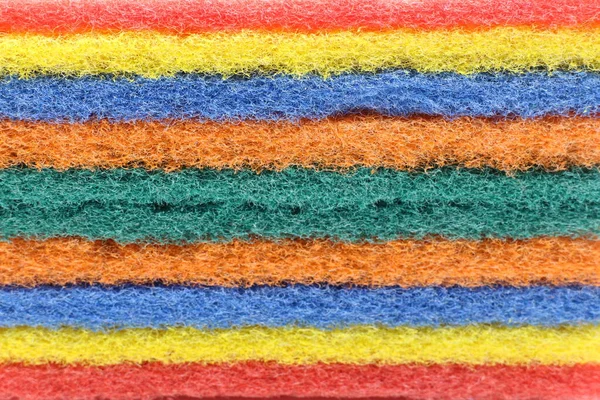 Kolorowe Gąbki Zmywania Naczyń Kuchni — Zdjęcie stockowe