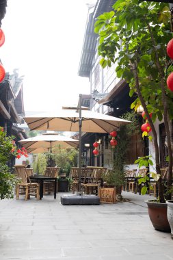 Chengdu 'daki Turist Cazibesi, Daci Tapınağı' ndaki Çin Çay Evi. Bu fotoğraf 31 Aralık 2025 'te, Chengdu, Çin' de çekildi.