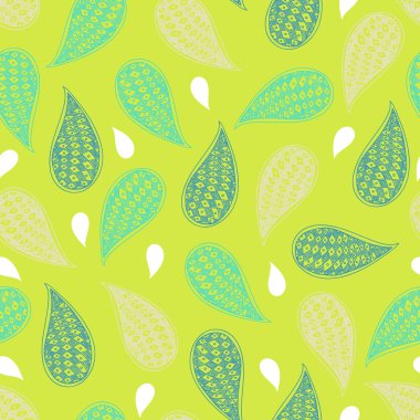 Paisley vektörü pürüzsüz desen.