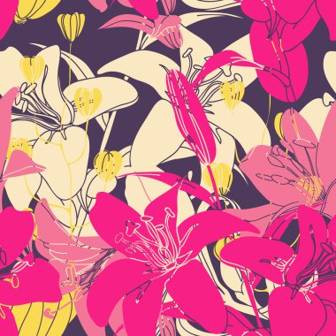 vektörsüz çiçek deseni. 