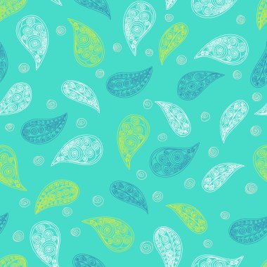 Paisley vektörü pürüzsüz desen.