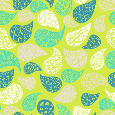 Paisley vektörü pürüzsüz desen.