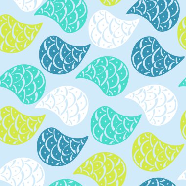 Paisley vektörü pürüzsüz desen.