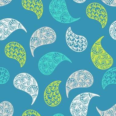 Paisley vektörü pürüzsüz desen.
