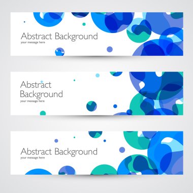 Colorful geometric abstract vector banners.