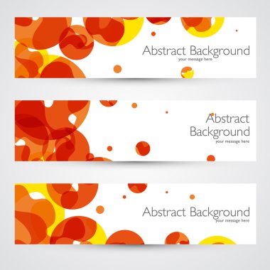 Colorful geometric abstract vector banners.