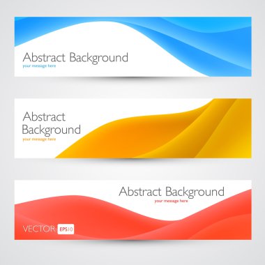 Renkli dalgalar vektör afiş soyut.