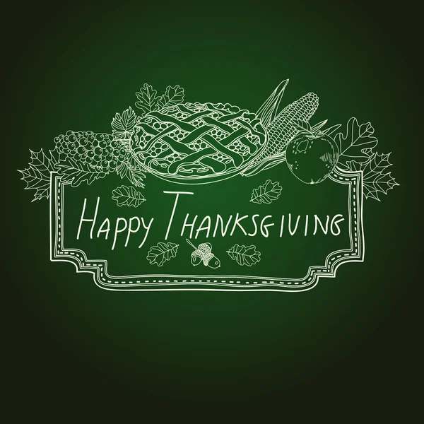 Vector hand drawn Thanksgiving background. — Stock Vector