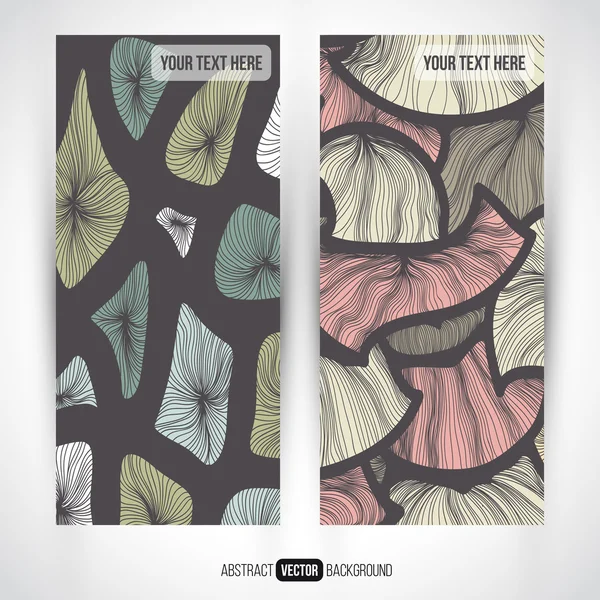 Abstract vector decorative vertical banners set. Series of image