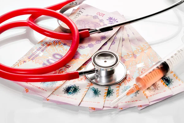 Gesundheitskosten, Pesos — Stockfoto