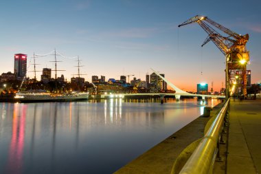 Buenos Aires Arjantin Puerto Madero (gioca) modern bir parçası