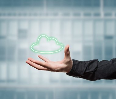 Sanal bir bulut holding iş adamı