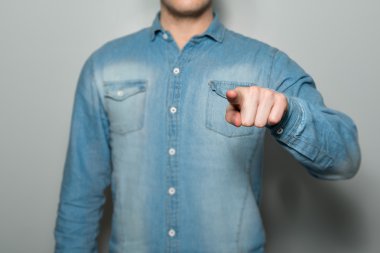 Adam hayali dokunmatik ekran işaret