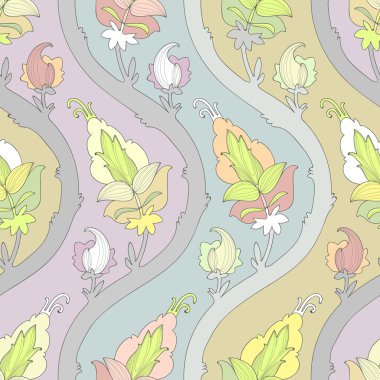 Dalgalar pastel renklerde yapısını