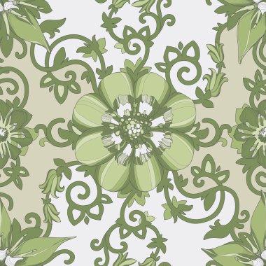 Beautiful elegant floral pattern in pastel colors clipart