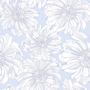 Botanik çiçek ve yaprakları seamless modeli.