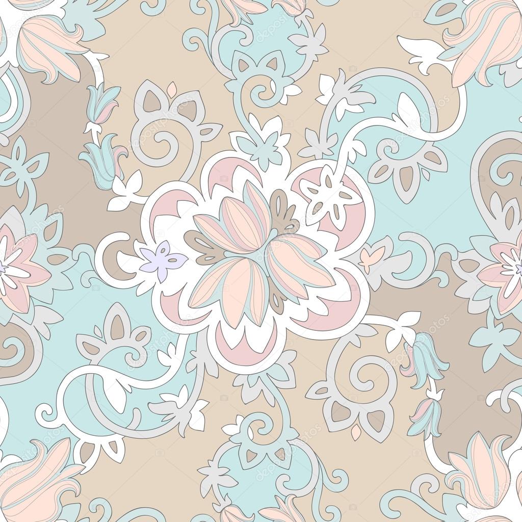 Beautiful elegant delicate floral pattern