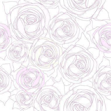 Gül grafik çizimler ile Seamless Modeli.