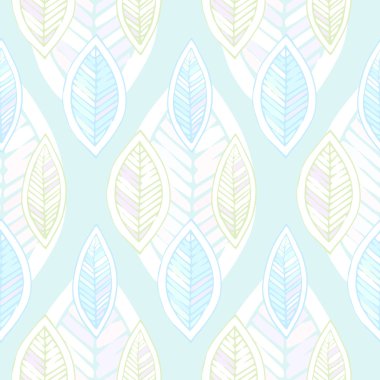 Bir karikatür tarzı yaprakların seamless modeli.