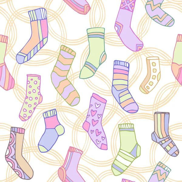 Chaussettes drôles colorées — Image vectorielle