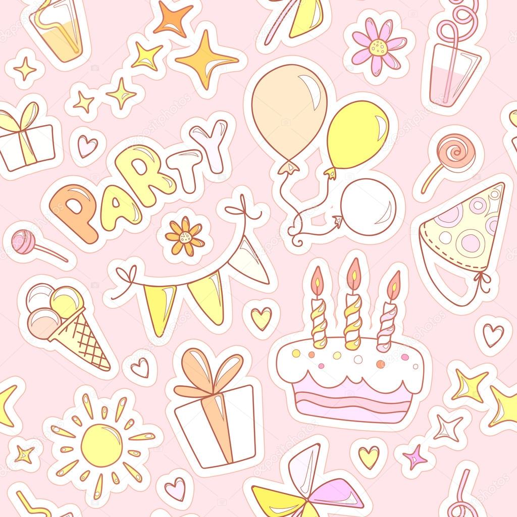 Pattern on the theme of children's parties.