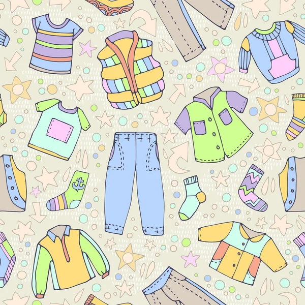 Векторний модний красивий одяг для маленьких хлопчиків — стоковий вектор