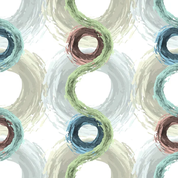 Naadloze patroon met abstracte lijnen, cirkels. Stockillustratie