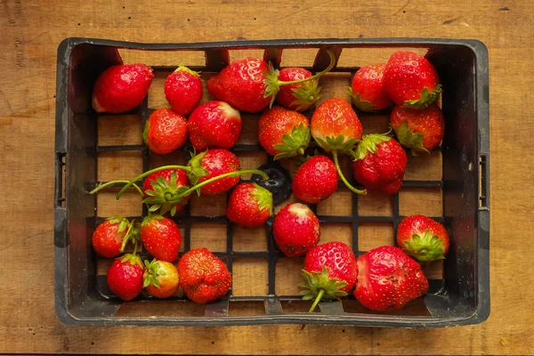 Bir kutu içinde organik çilek