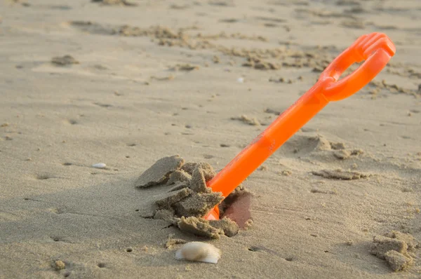 Sand tool toy play ground orange color — Stock Photo, Image