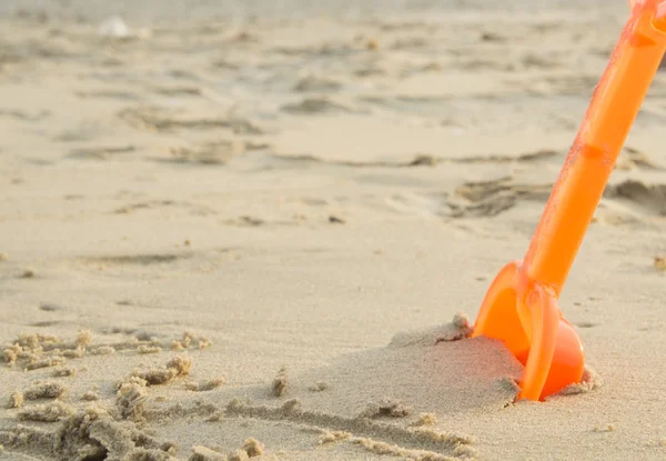 Sand tool toy play ground orange color — Stock Photo, Image