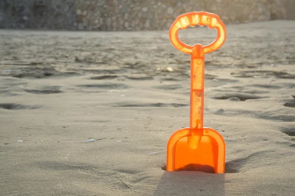 Sand tool toy play ground orange color — Stock Photo, Image