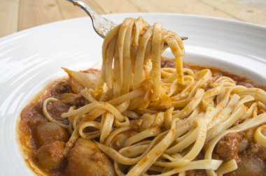 taze ev aşçı spagetti ahşap tablo 