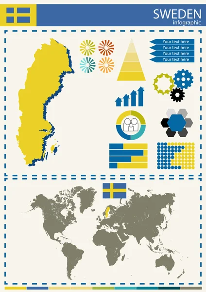 Illustration vectorielle Suède pays nation culture nationale conce — Image vectorielle
