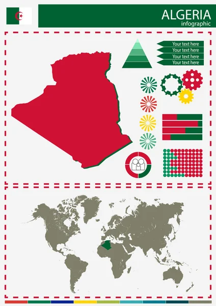 Vector Algeria illustration country nation national culture conc — Stock Vector