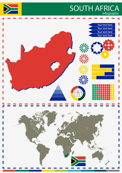 Vektör Güney Afrika illüstrasyon ülke ulus ulusal kültür — Stok Vektör