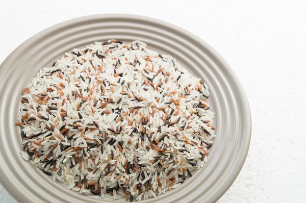 Rice måltid mat okokt förberedelse färg utsäde koncept — Stockfoto