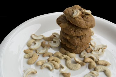 kurabiye bisküvi pişmiş kahvaltı yemek kaju kahve kavramı